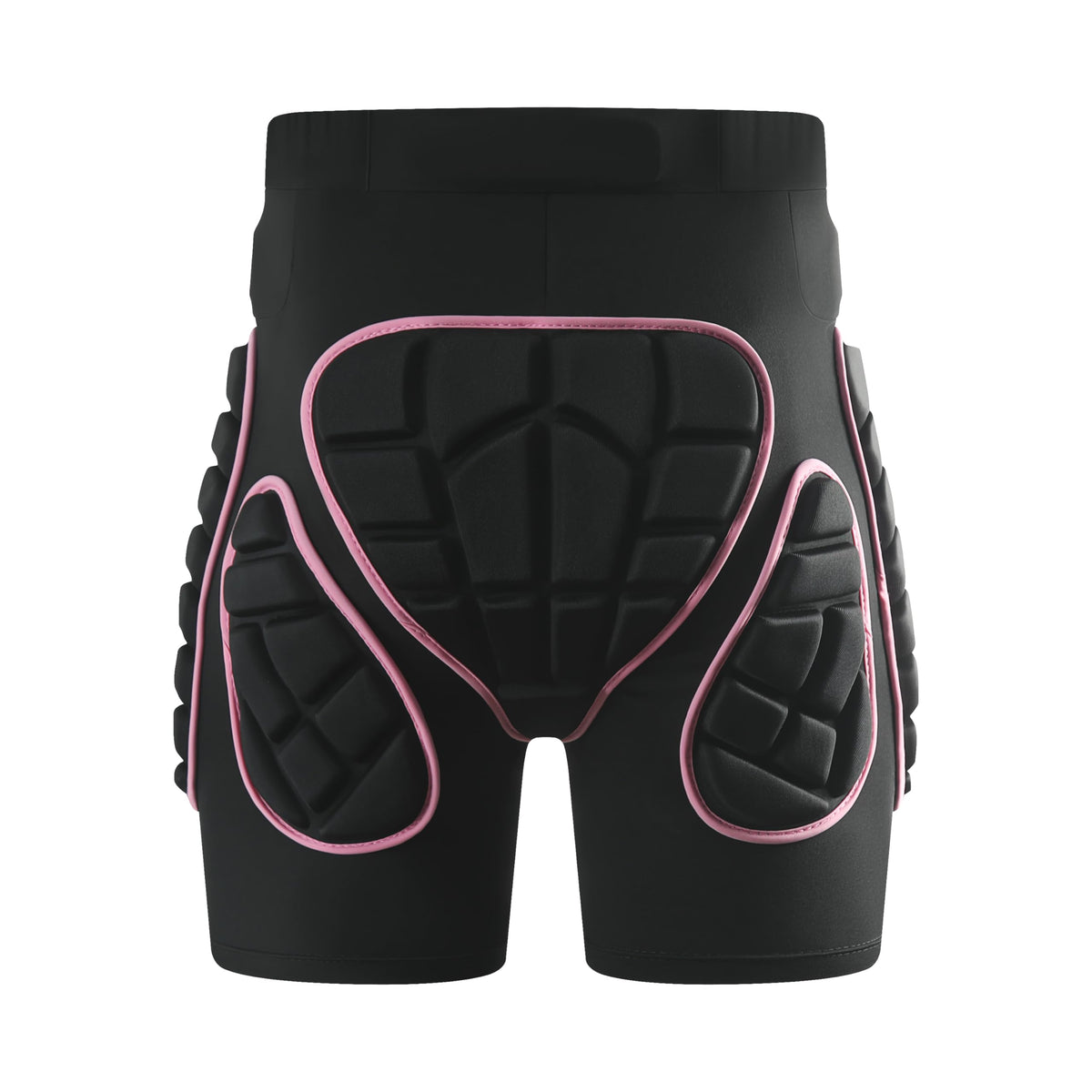 OHMOTOR front view of padded shorts showing full coverage and discreet fit