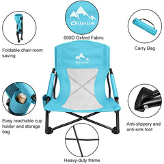 Oileus folded in compact carry bag for easy transport and storage