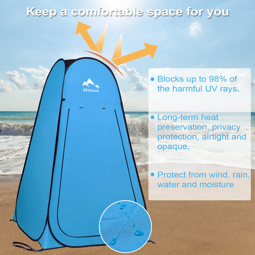 Oileus folded in carry bag illustrating lightweight portability for travel