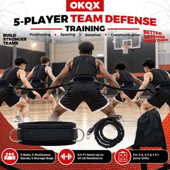 OKQX close-up of high-tension elastic band highlighting up to 50 lb resistance