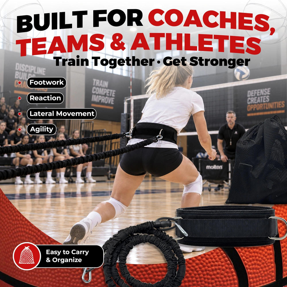OKQX size comparison next to cone showing portable scale and on-court fit