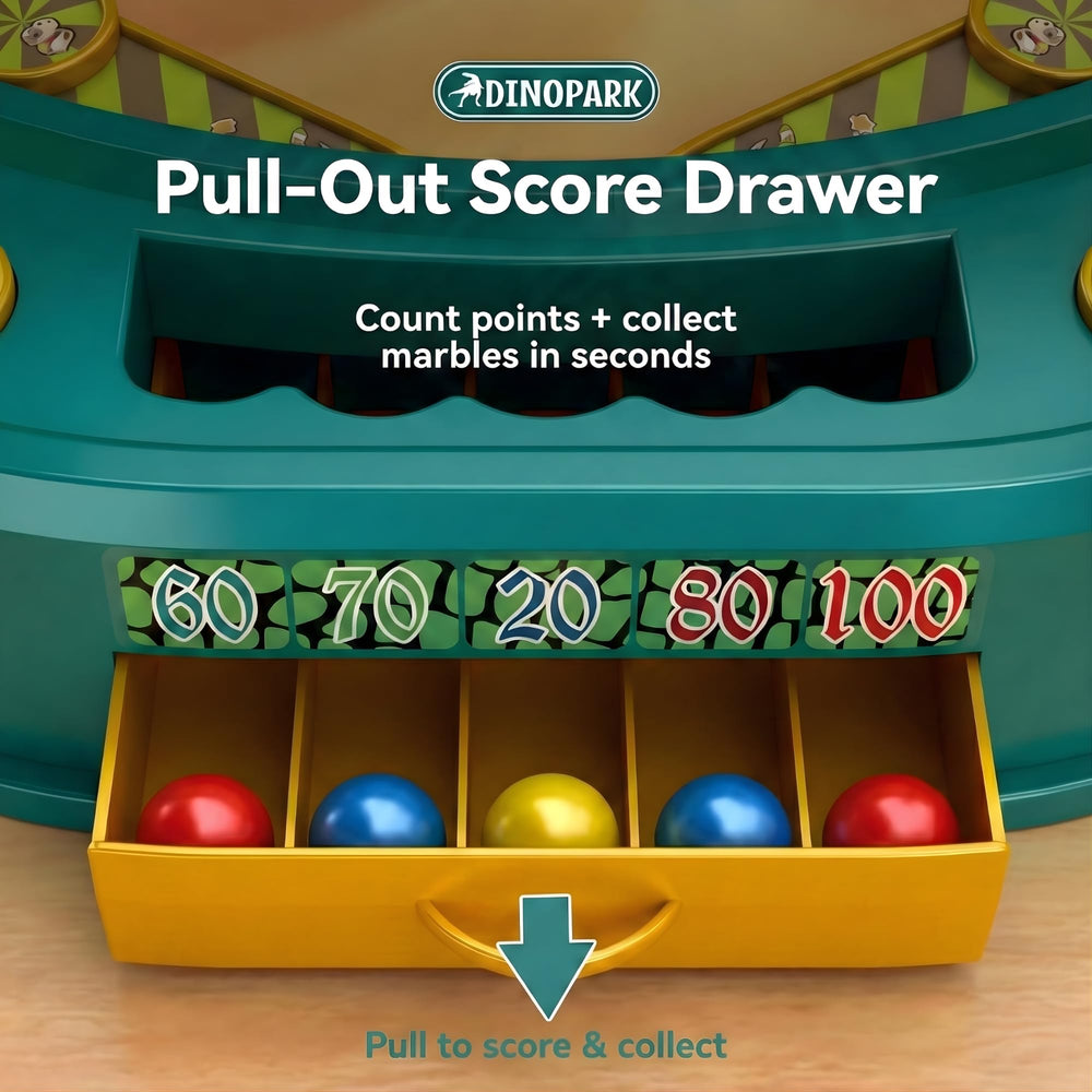 OLEOCA dinosaur obstacle elements showing interactive bumpers for unpredictable play
