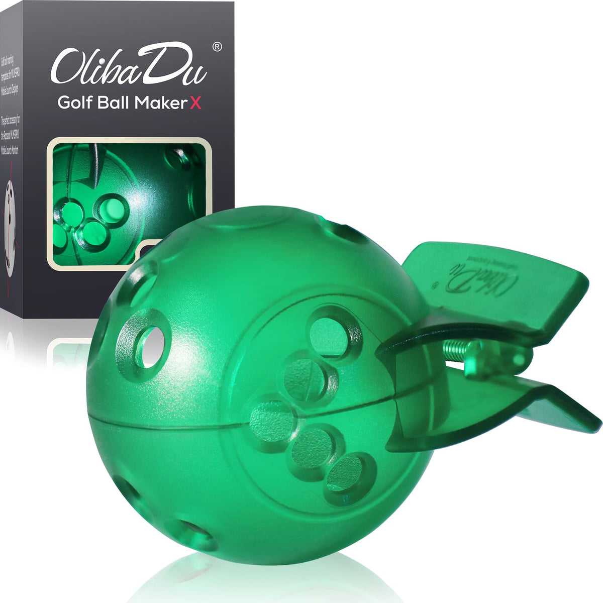 OlibaDu template front view showing green stencil and clear guide for accurate marking