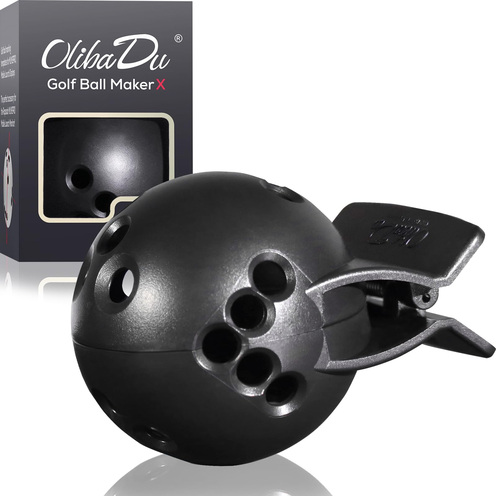OlibaDu front view of black template showing guide slot and brand, improving marking speed