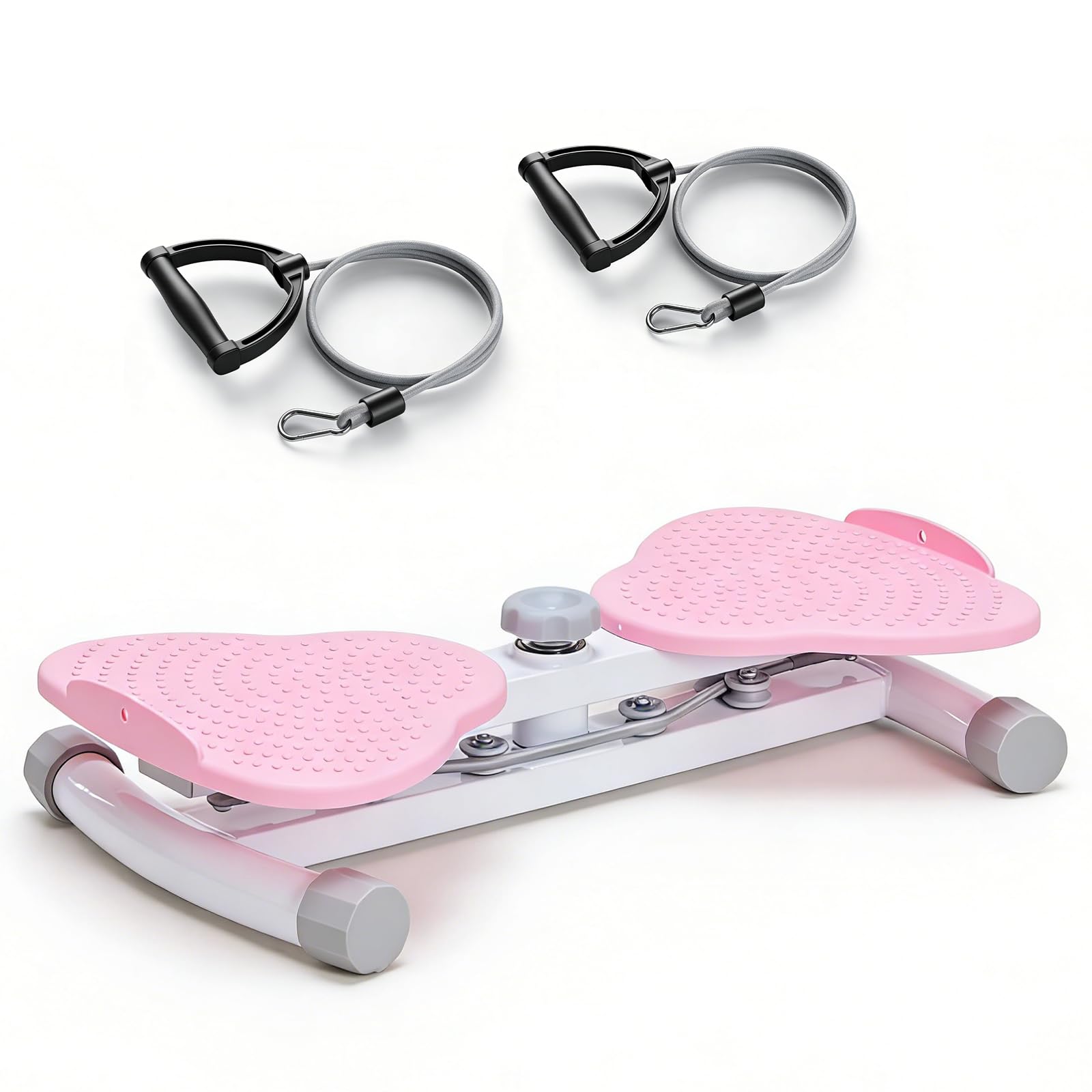 OLIXIS front view of waist twister showing stable dual-pedal design for balanced core work