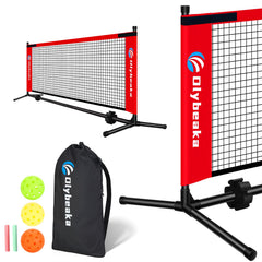 Olybeaka net front setup showing stable play area and quick assembly benefit