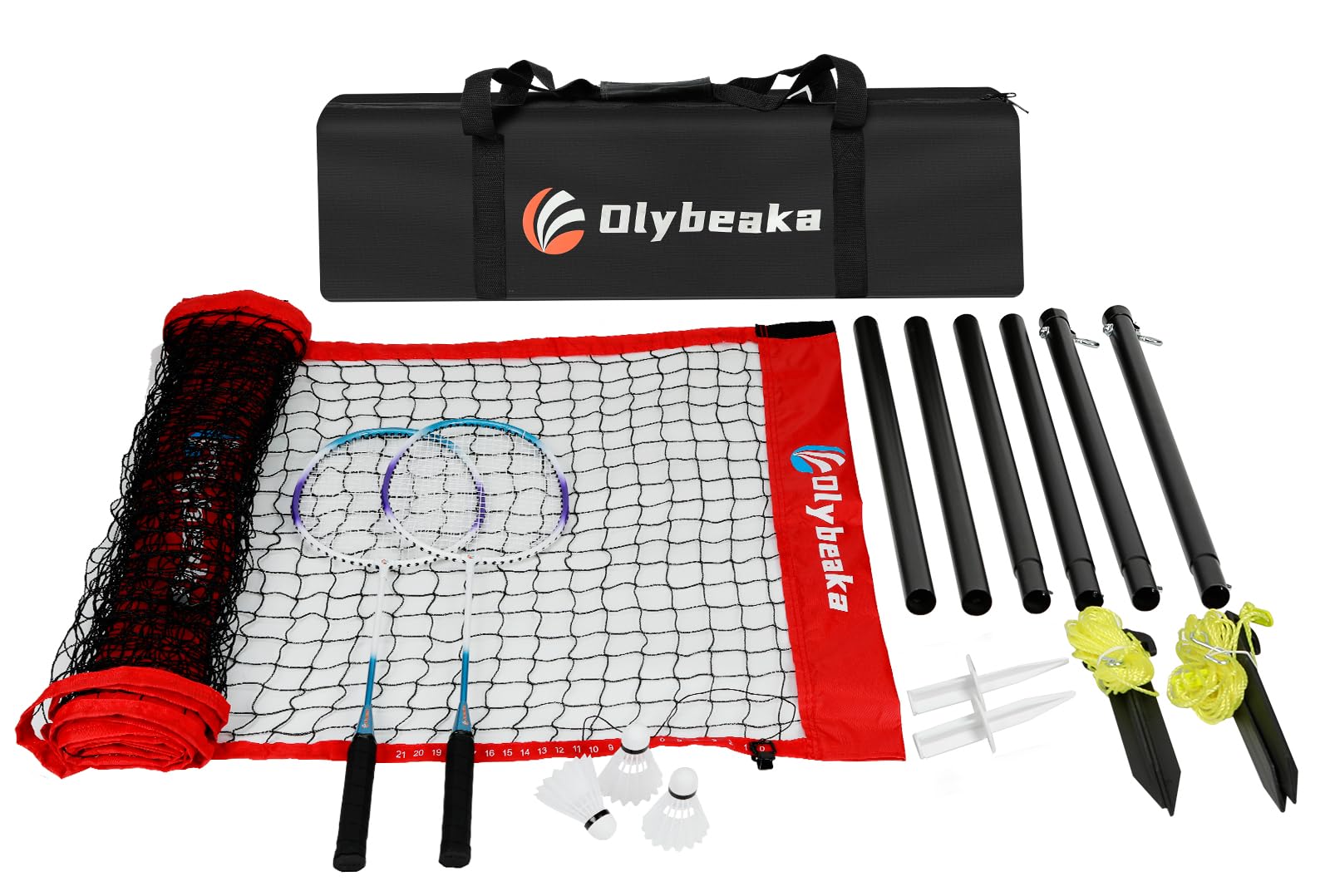 Olybeaka ground anchors and guide ropes showing windproof stability