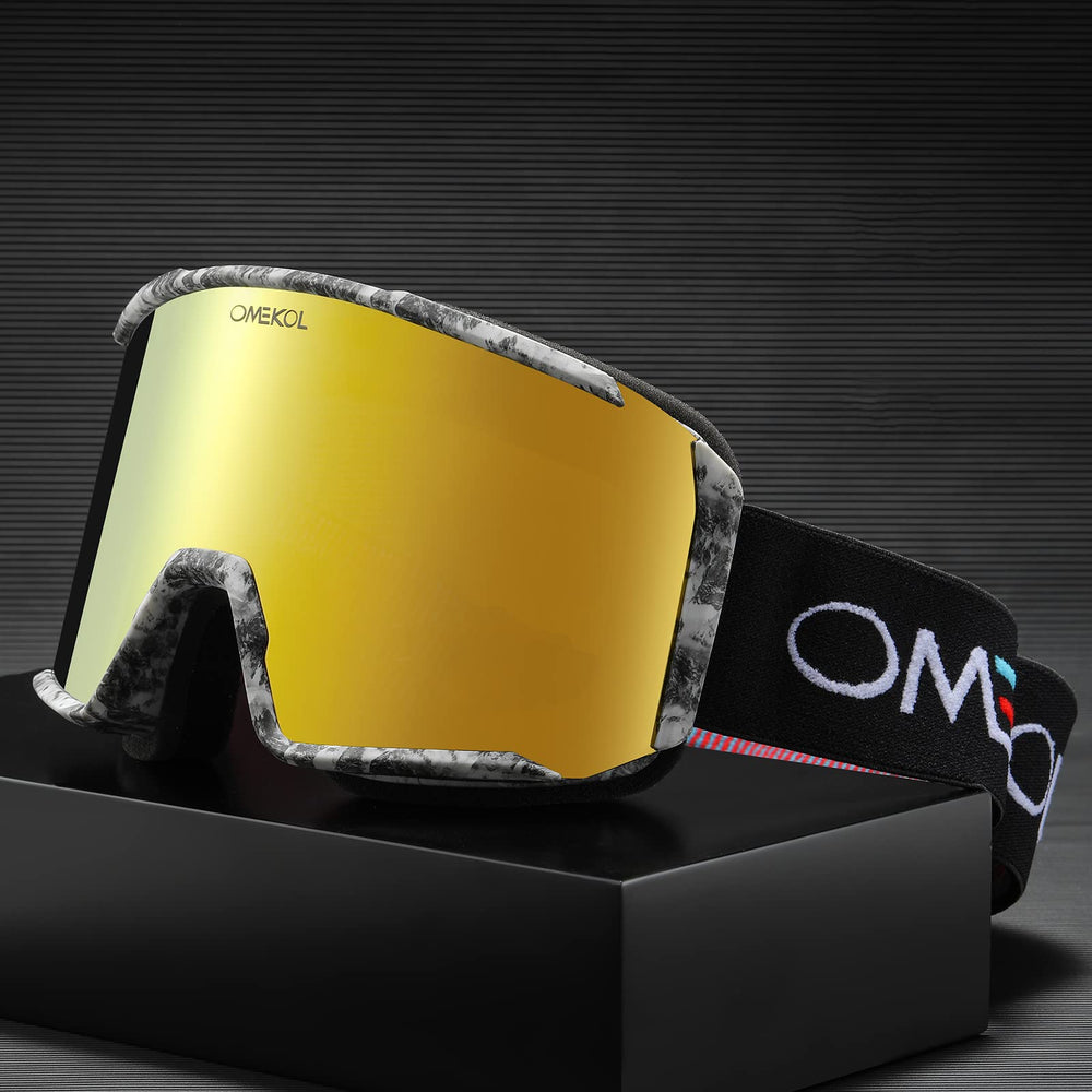 OMEKOL side view of adjustable elastic strap showing snug, comfortable fit benefit