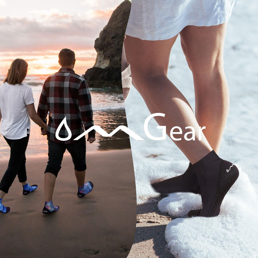 OMGear fabric close-up displaying nylon-spandex stretch and comfortable neoprene heel