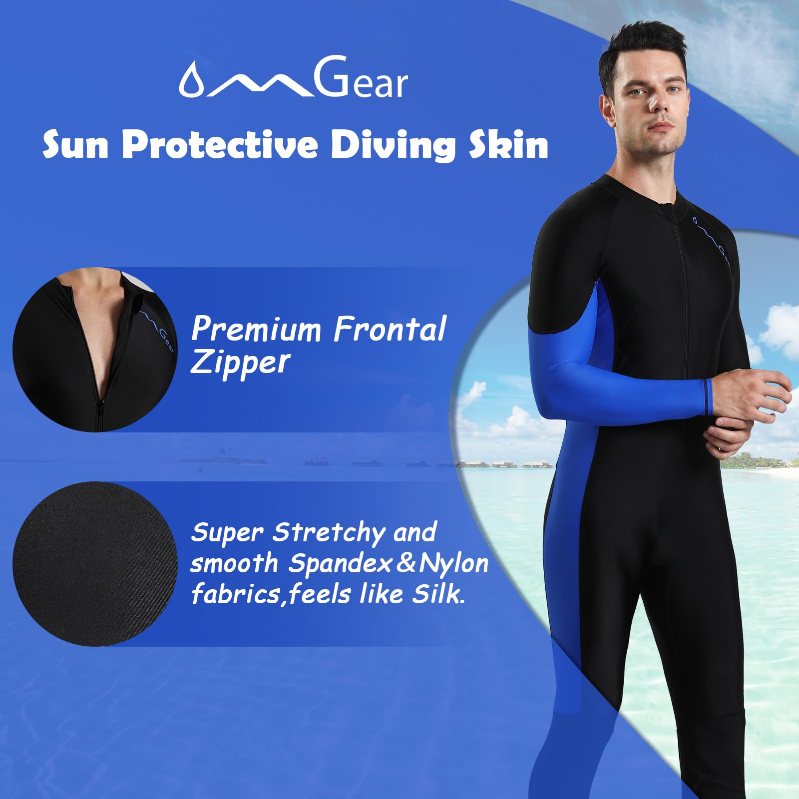 OMGear fabric close-up highlighting stretch and quick-dry texture for comfortable movement