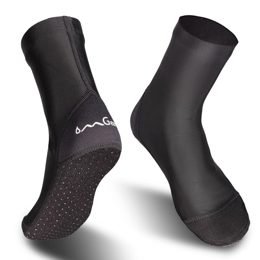 OMGear front view high-cut black XS showing sleek profile and fit benefit