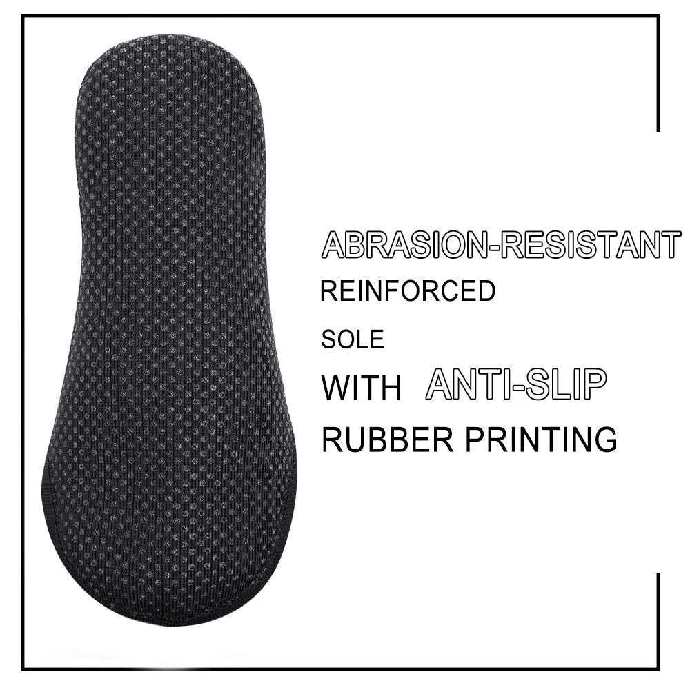 OMGear reinforced rubber-printed sole detail providing anti-slip grip on wet surfaces