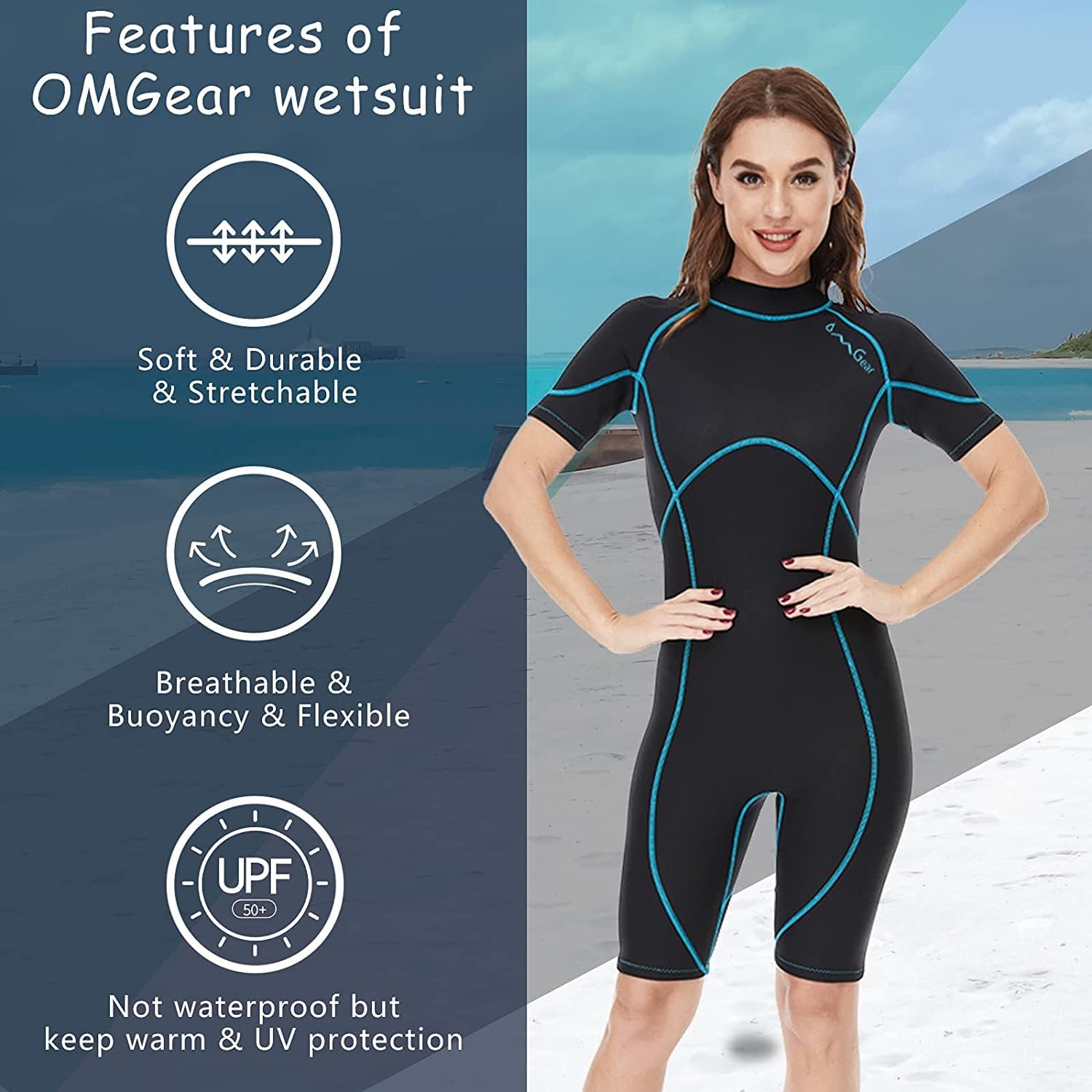 OMGear wetsuit worn while snorkeling demonstrating protection and ease