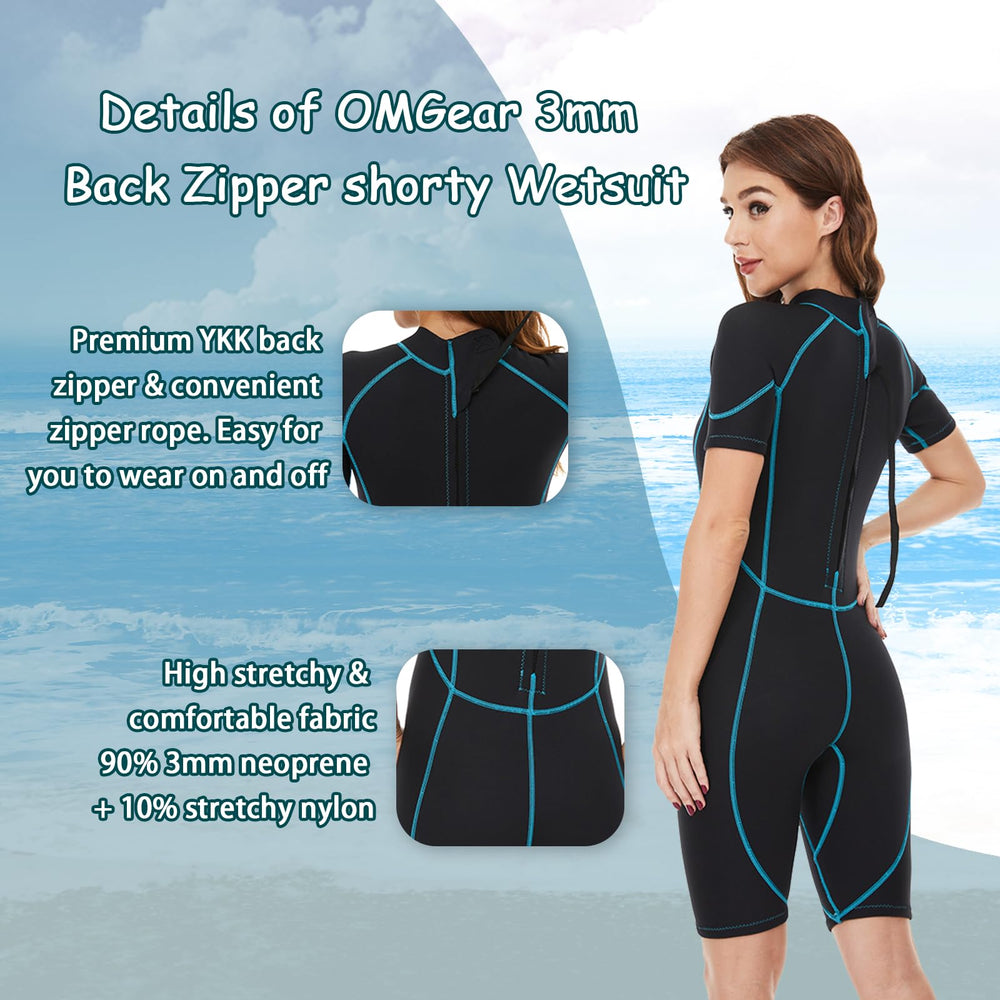 OMGear wetsuit in use snorkeling demonstrating mobility and protection