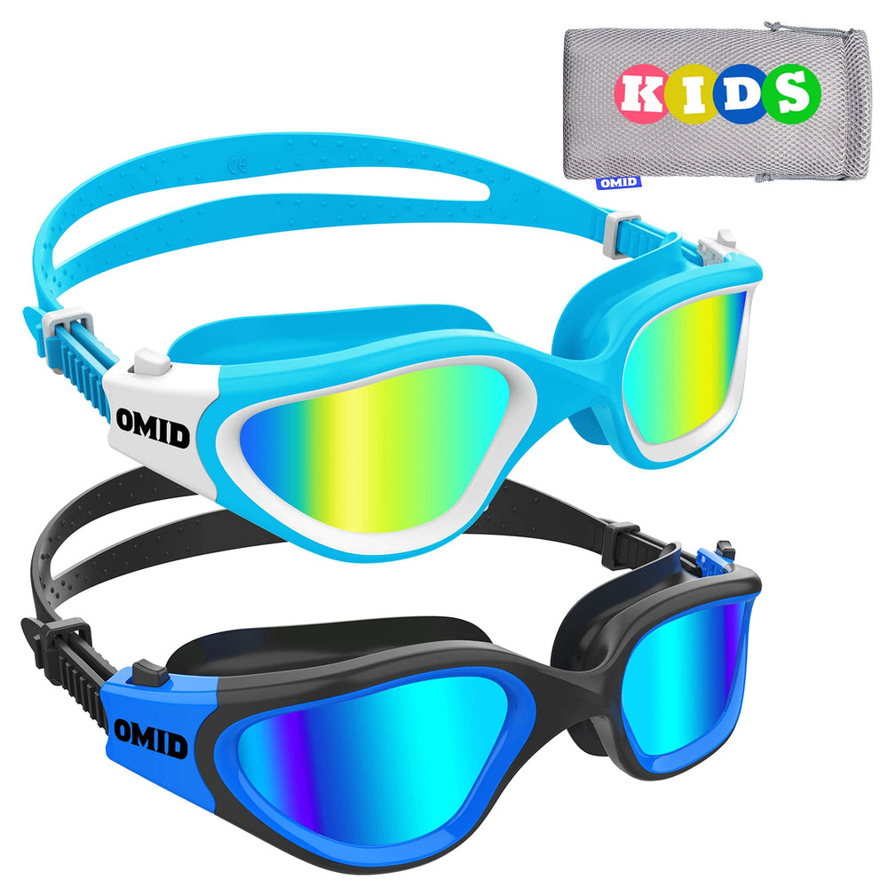 OMID front view of both colored goggles showing secure fit and protection