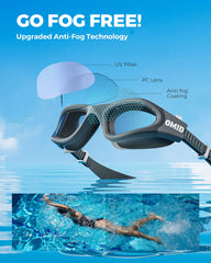 OMID P2 Lite side profile highlighting 3D frame and leak-resistant fit benefit comfort