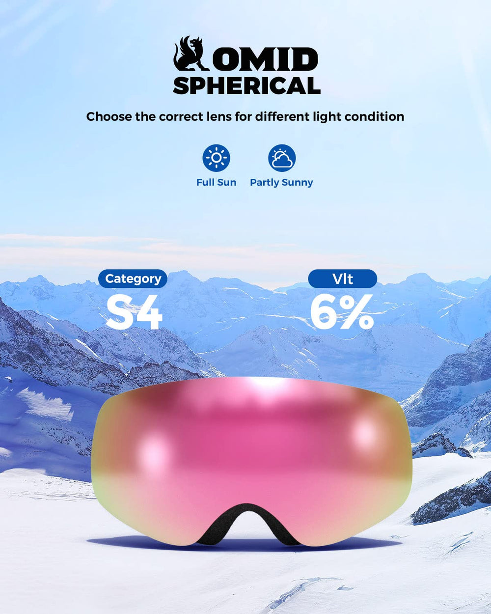 OMID kid wearing helmet and goggles demonstrating helmet compatibility and secure fit
