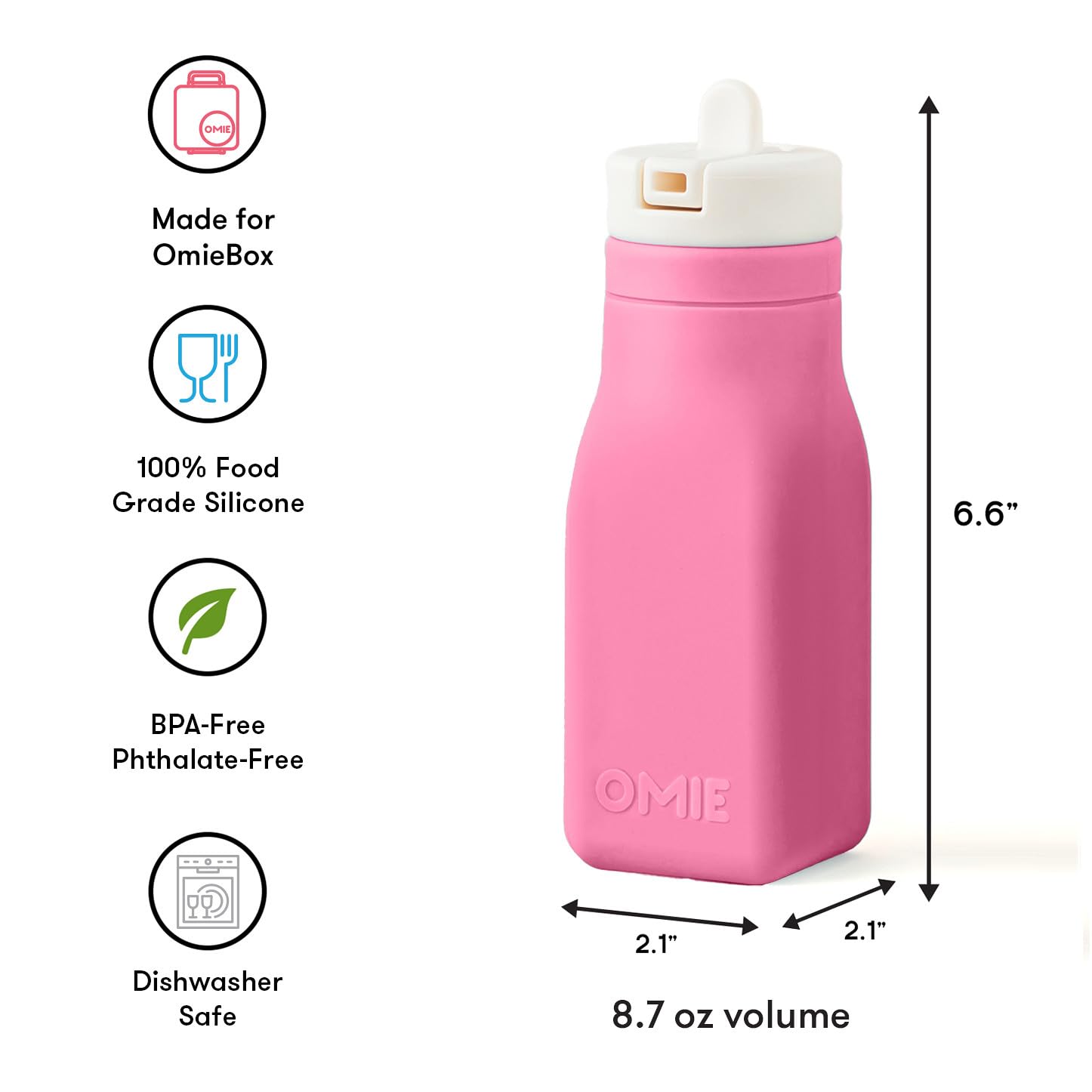 Close-up of Omie silicone texture highlighting easy-to-clean durable surface