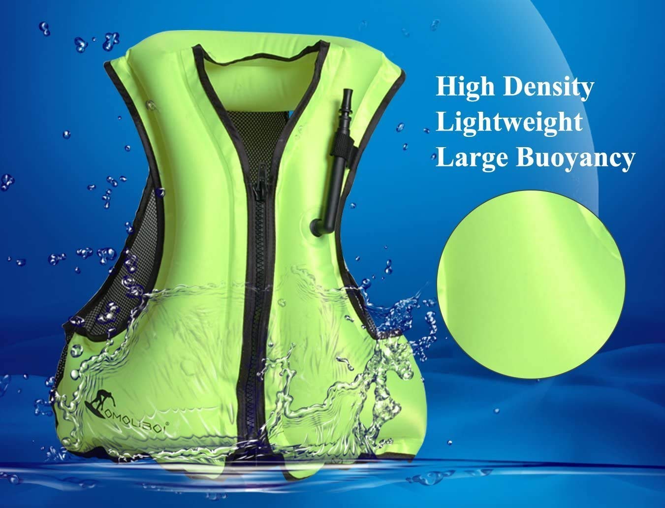 OMOUBOI folded vest in mesh bag for compact travel benefit