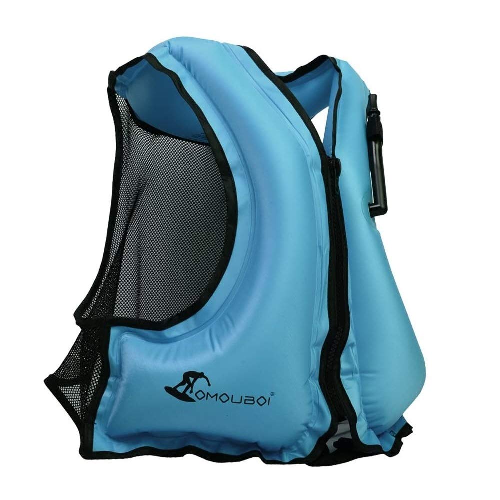 OMOUBOI vest front view showing bright color and secure fit benefit visibility
