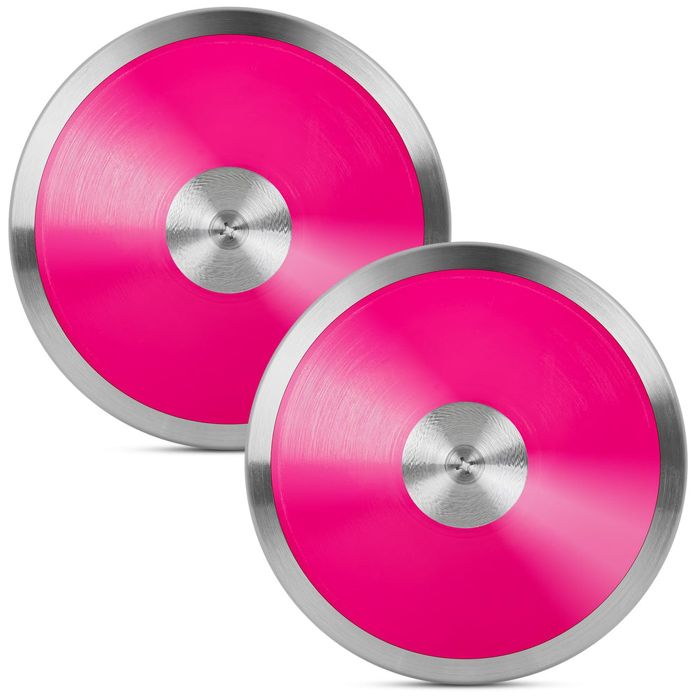 OMYOPY front view pink discus showing balanced shape and durable build for training