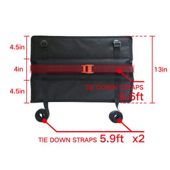 Onefeng Sports pad installed carrying a surfboard securely on a pickup tailgate