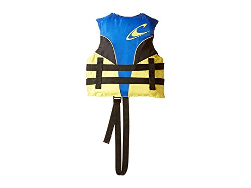 O'NEILL child wearing Superlite vest while tubing showing freedom of movement