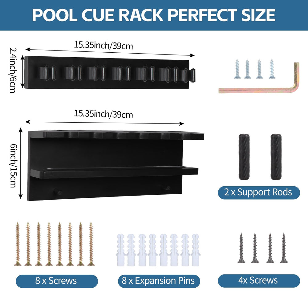 Onemacc rack with seven cues installed showing space-saving, tidy display