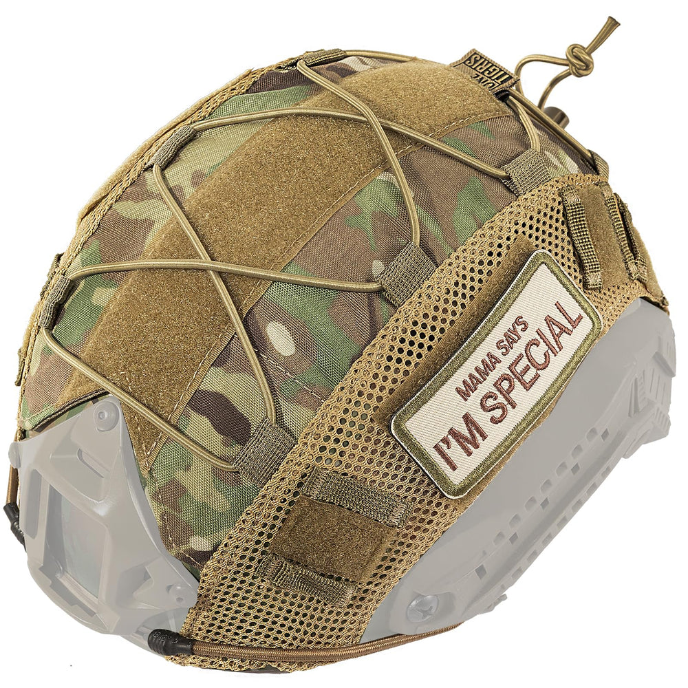 ONETIGRIS front view helmet cover showing fit and protection