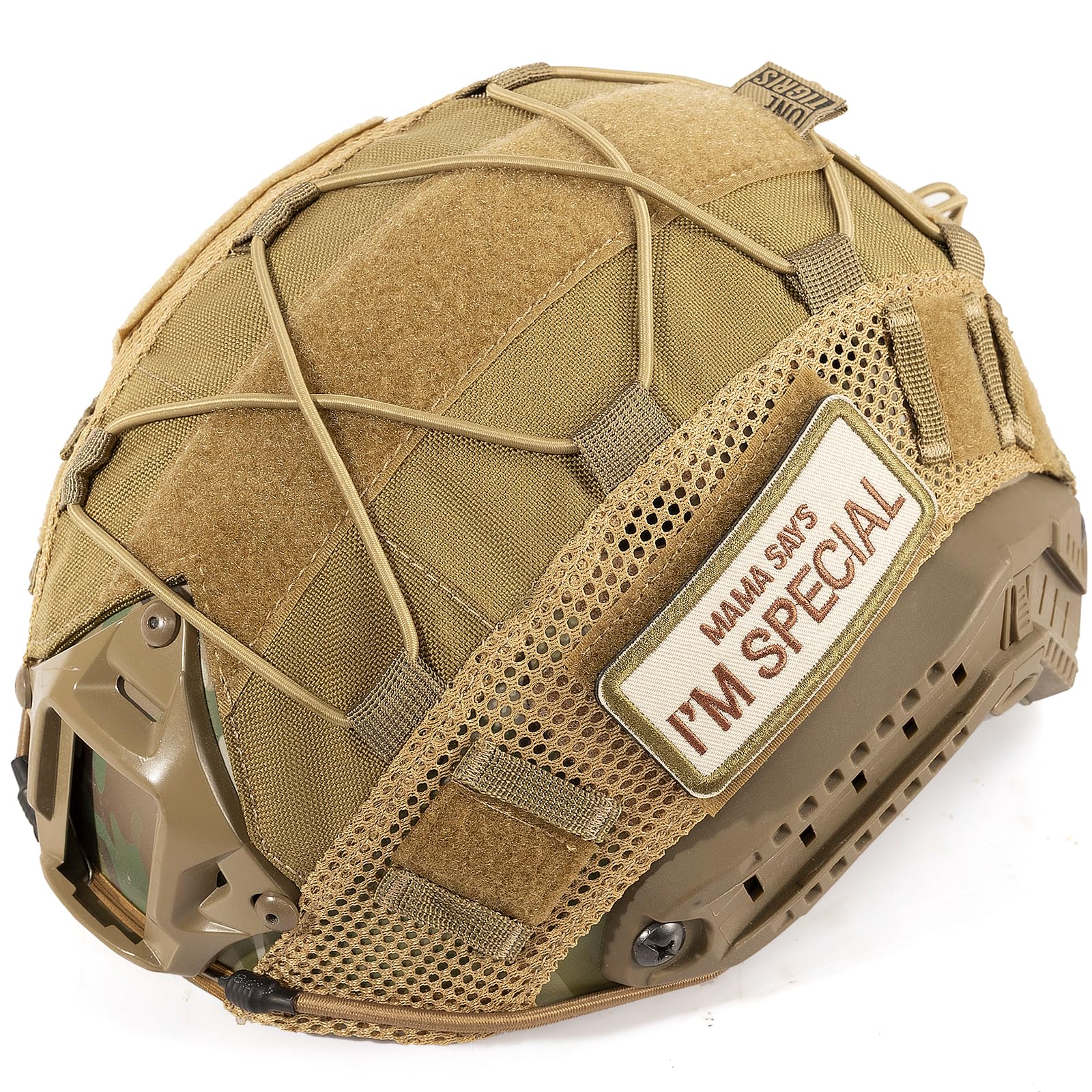 OneTigris front view of helmet cover showing low-profile fit and protection
