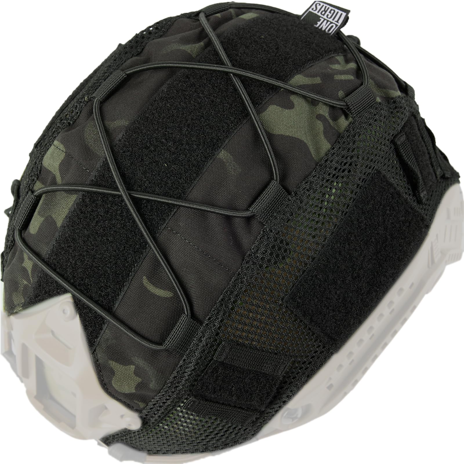 OneTigris helmet cover lifestyle field use showing modular attachments and utility