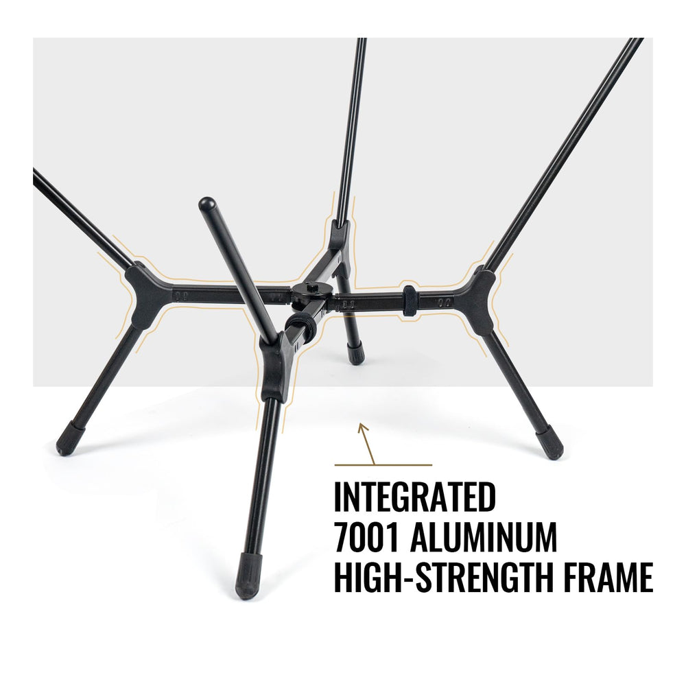 ONETIGRIS elastic seat attachment clicking onto frame for instant setup benefit