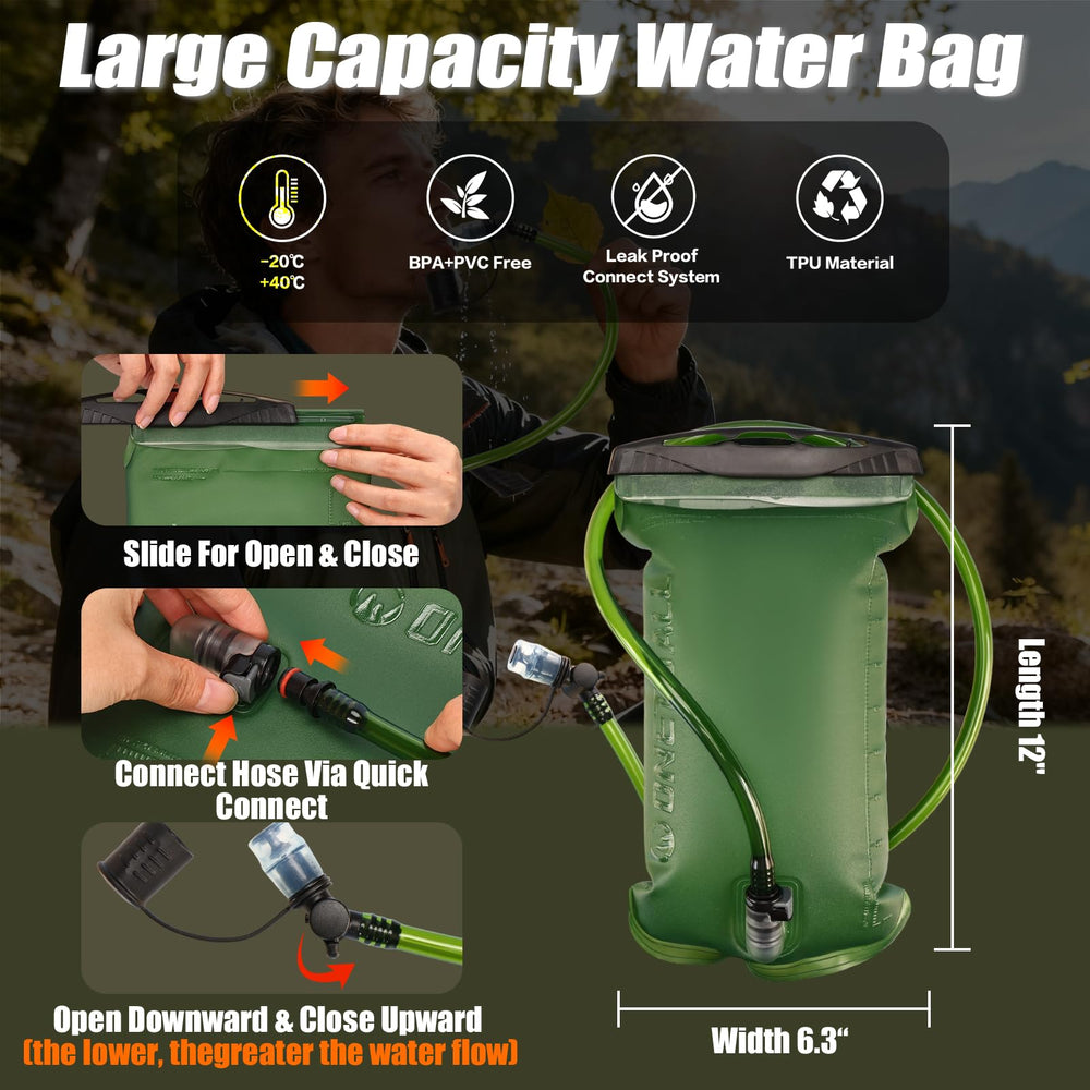 ONETOALL rear pockets showing wet and dry separation for organization