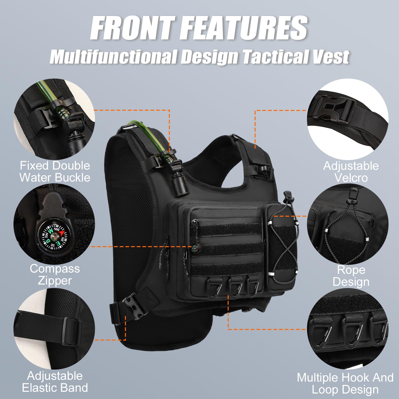 ONETOALL hose clip and mouthpiece positioned for easy hydration