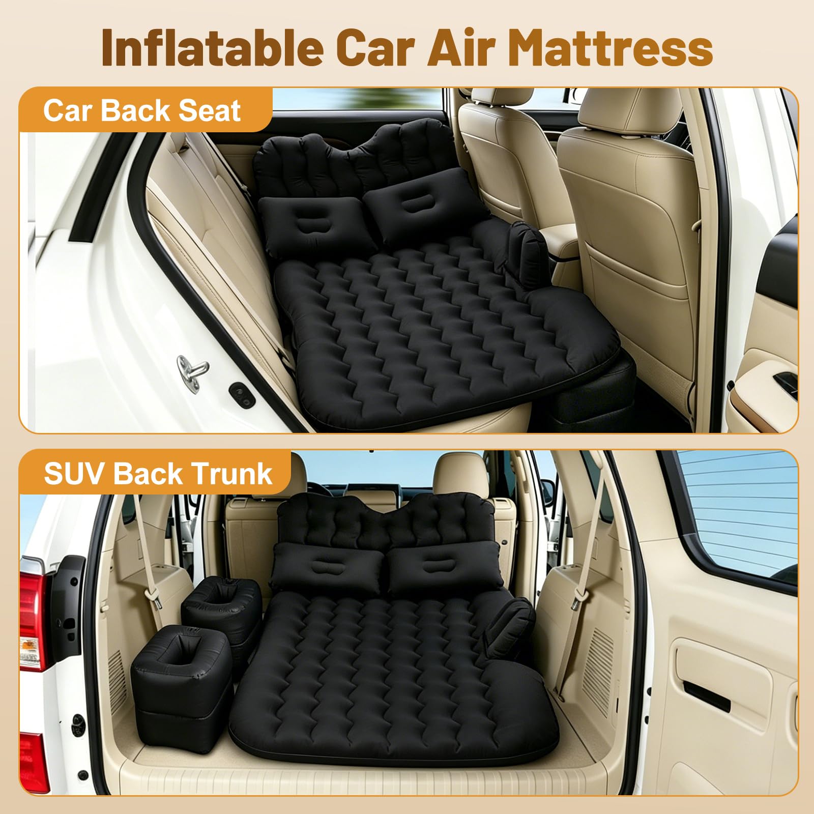 Onirii travel set accessories laid out for immediate in-car comfort