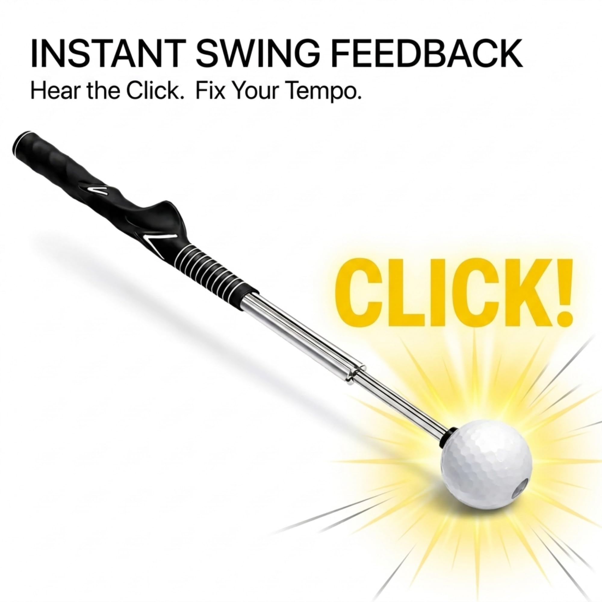 ONIRVA next to a golf club for scale to show portable travel-friendly size