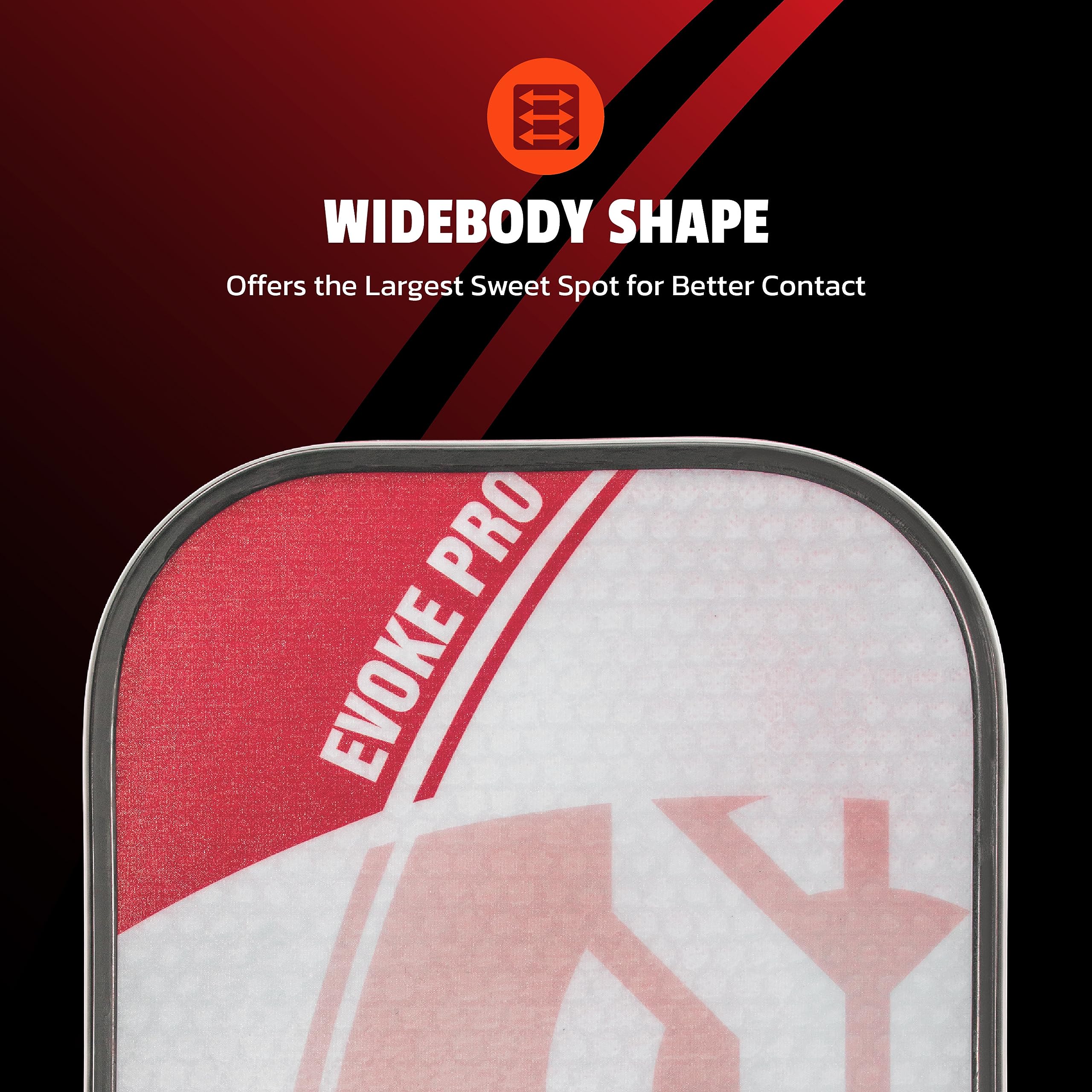 ONIX Evoke Pro red wide-body profile displaying larger sweet spot for accuracy