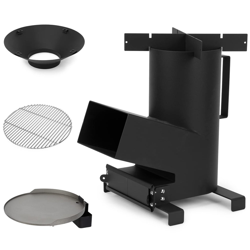 ONLYFIRE GRILLS front view showing whole stove and attachments for versatile cooking