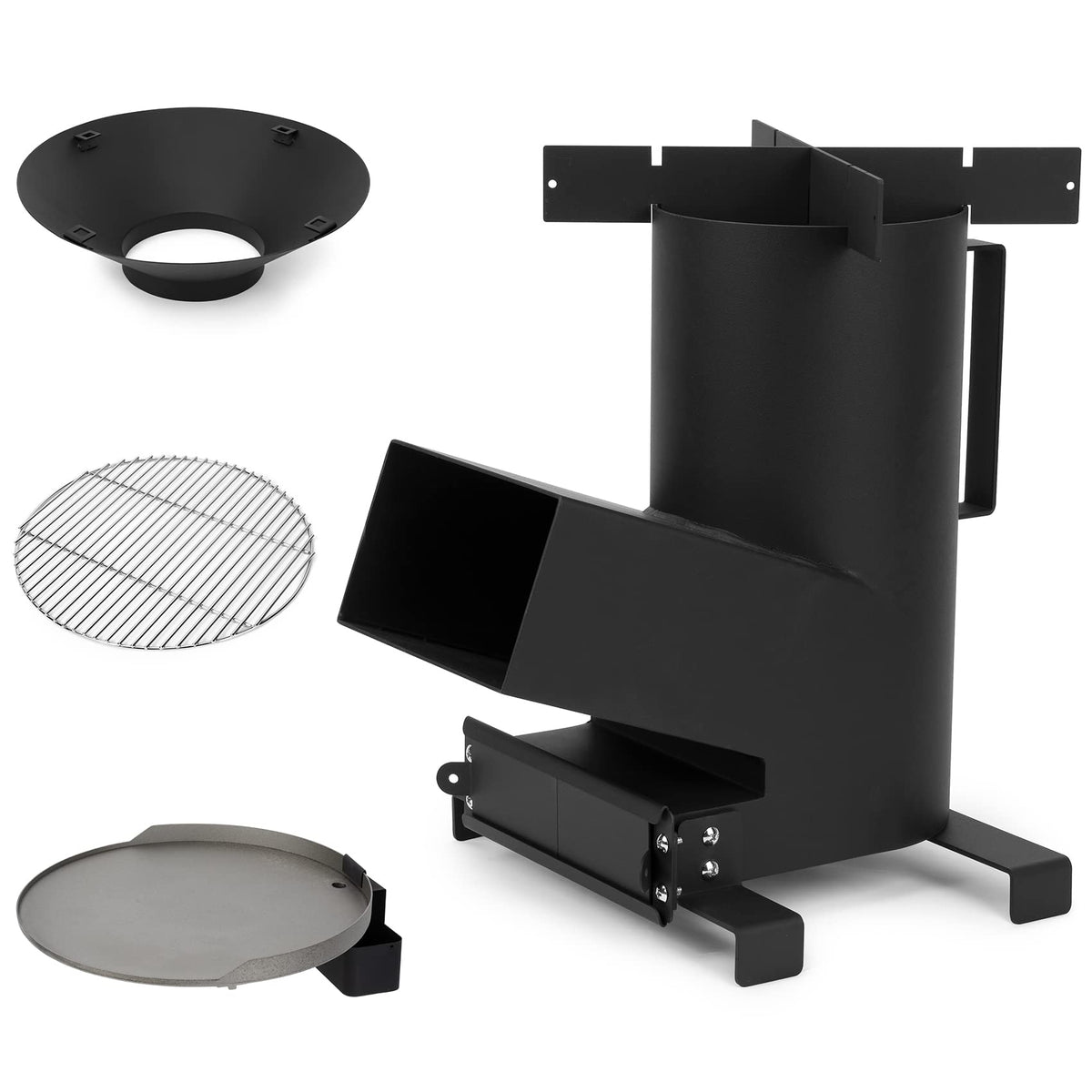 ONLYFIRE GRILLS front view showing whole stove and attachments for versatile cooking