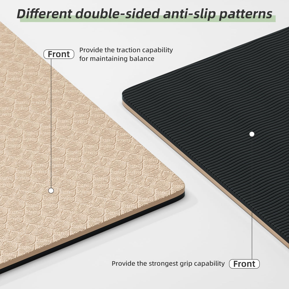 onlyhe mat edge showing 8mm thickness for joint cushioning and comfortable support
