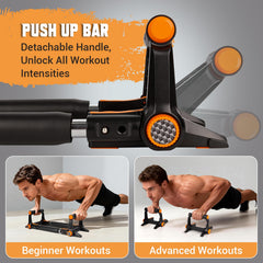 OPDEKEHA assembled pushup stand in use demonstrating stable grip and form