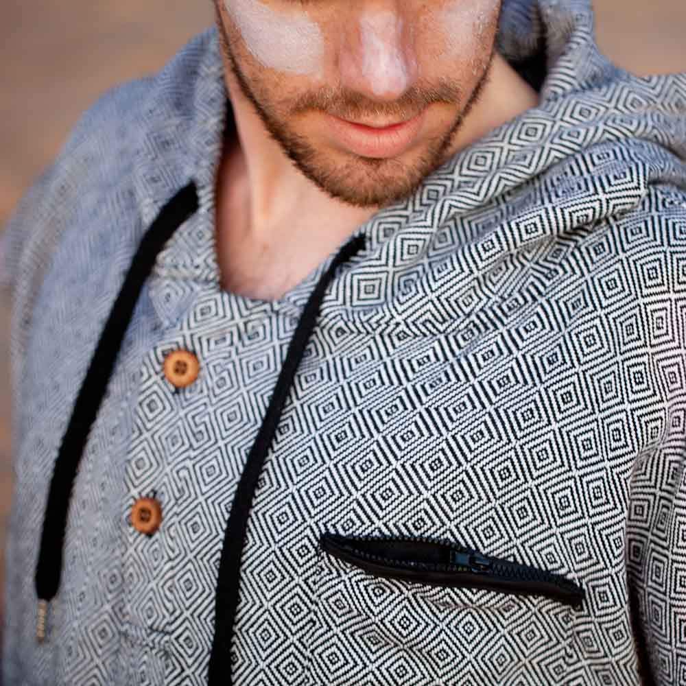 Open Road Goods poncho front view showing full coverage and neutral style