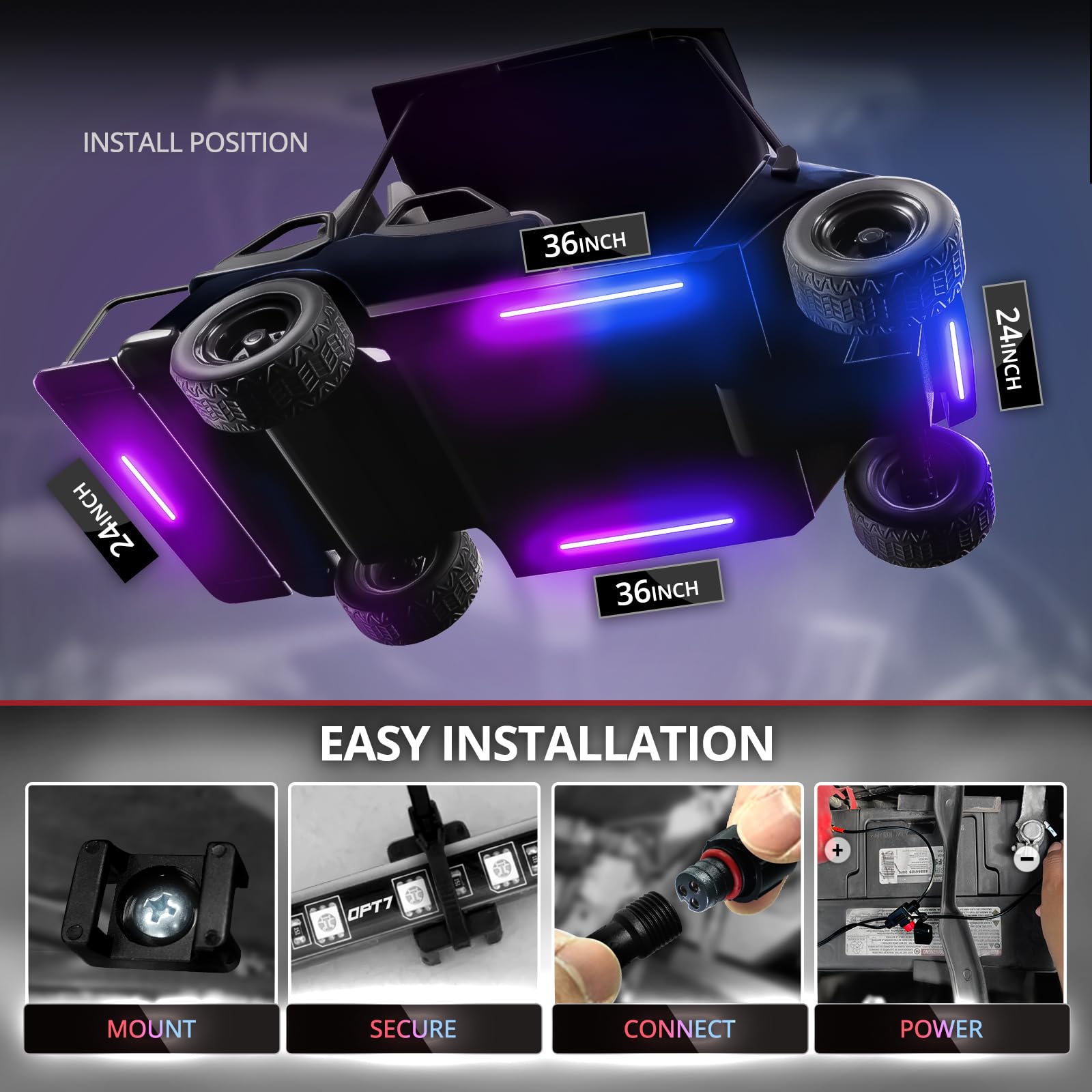 OPT7 Aura wireless remote in hand for quick color changes