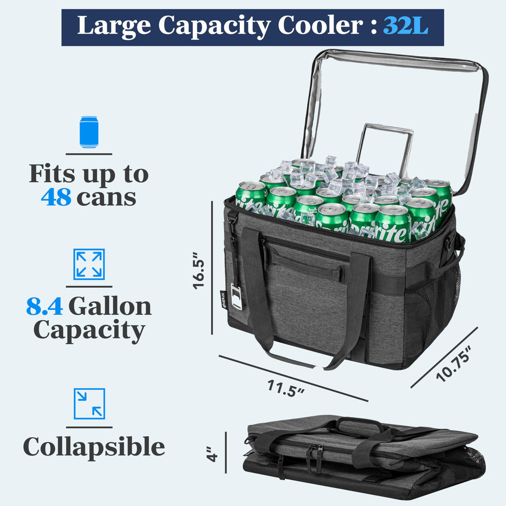 opux top access opened with ice and cans keeping drinks chilled longer