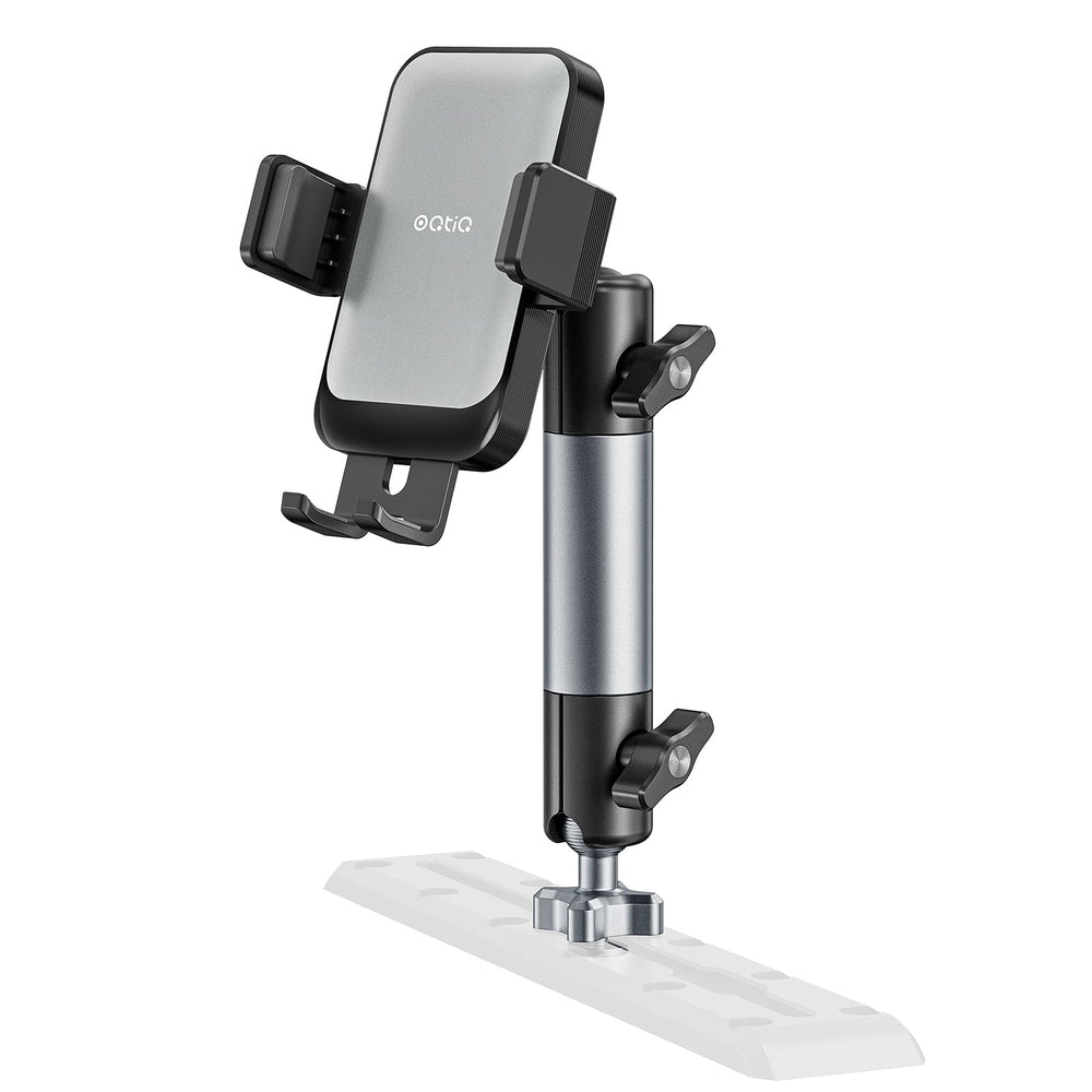 OQTIQ front view with phone mounted showing secure access