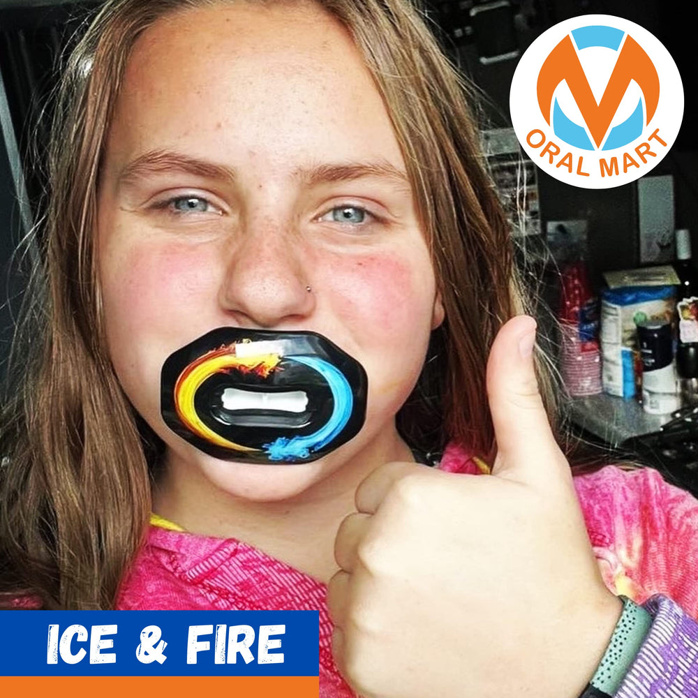 Oral Mart Ice & Fire in mouth over braces protecting orthodontics benefit