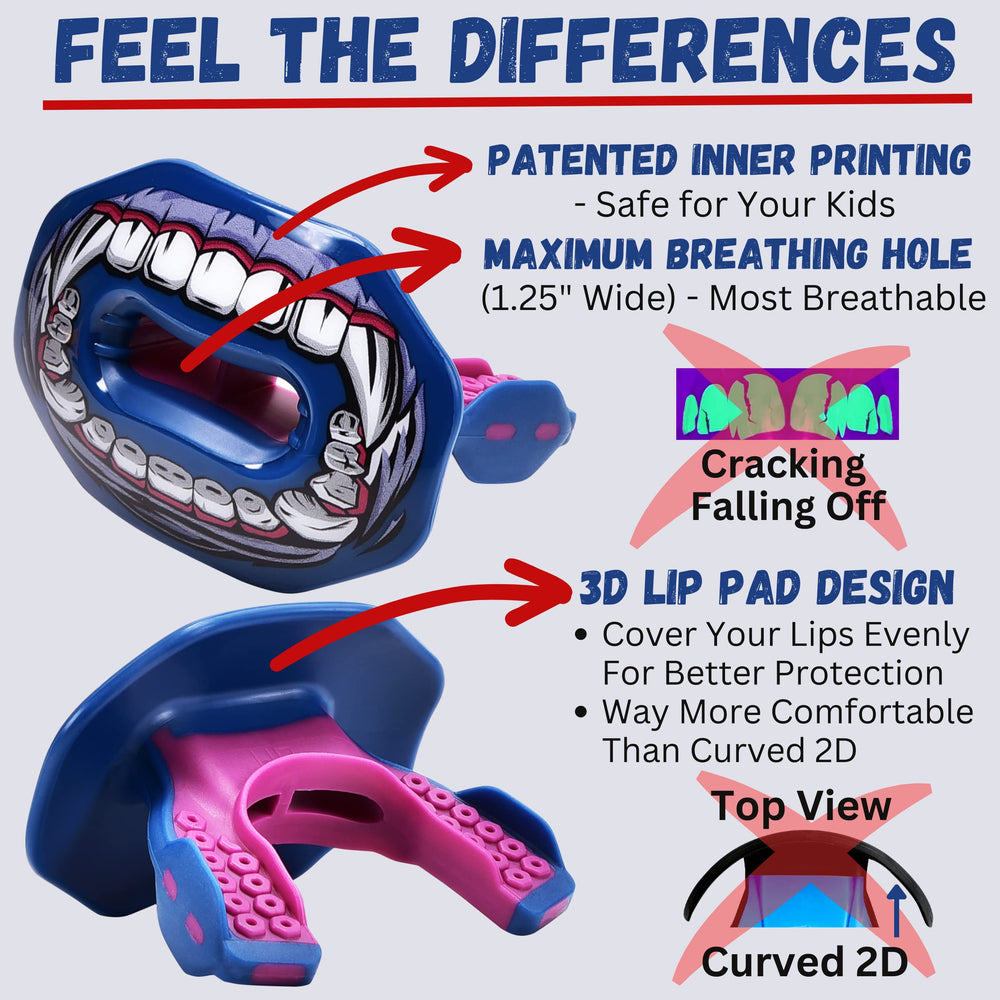 Oral Mart close-up of 1.25-inch breathing hole for improved airflow and comfort