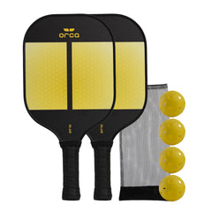 Orca Paddle Co. Amity front view showing paddle face and colors for consistent shots