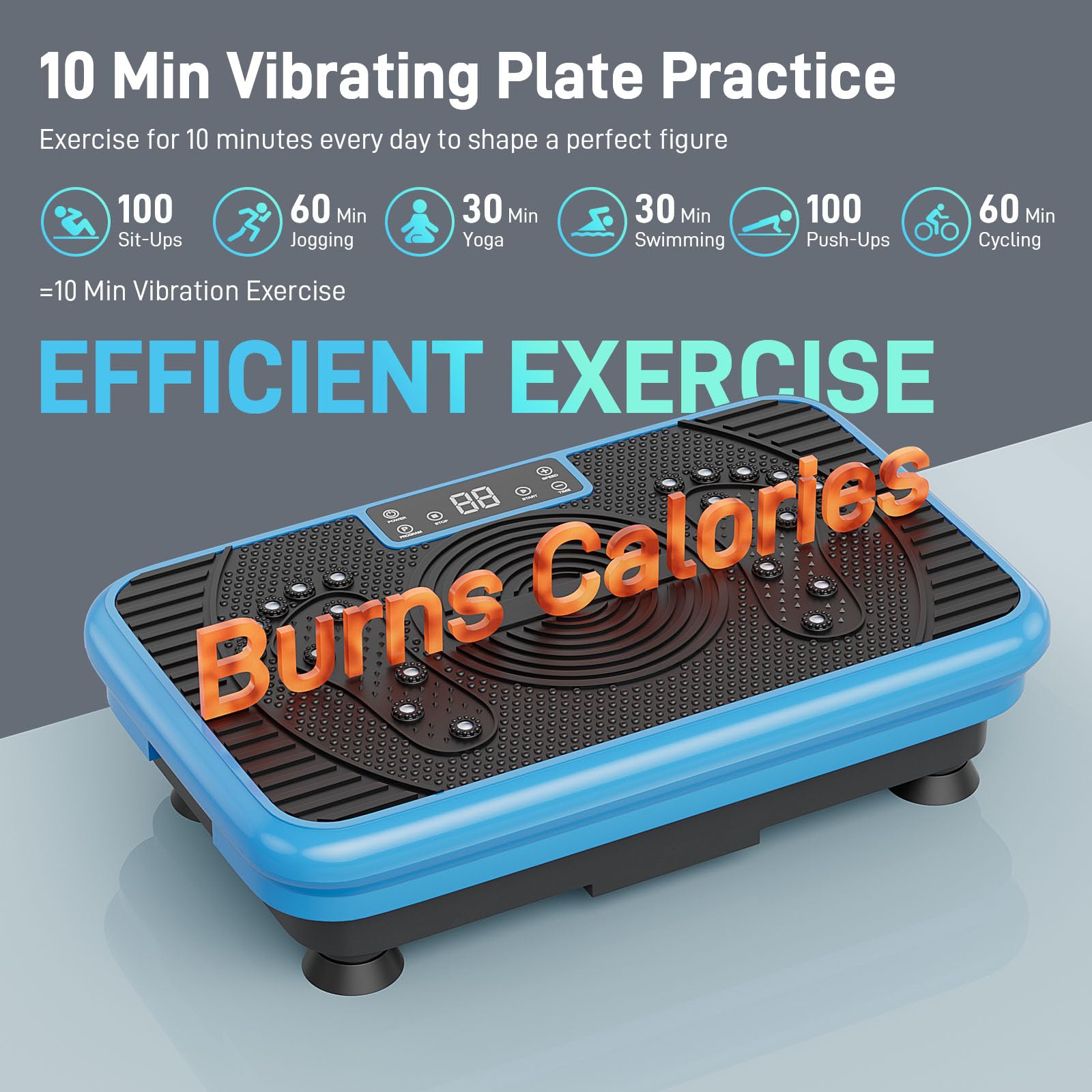 Orchidleaf user standing on plate for efficient home workouts