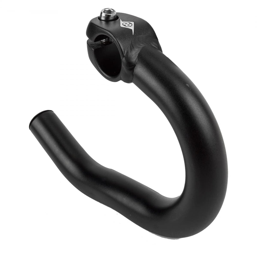 Origin8 drop ends front profile on flat bar showing added lower grip and control